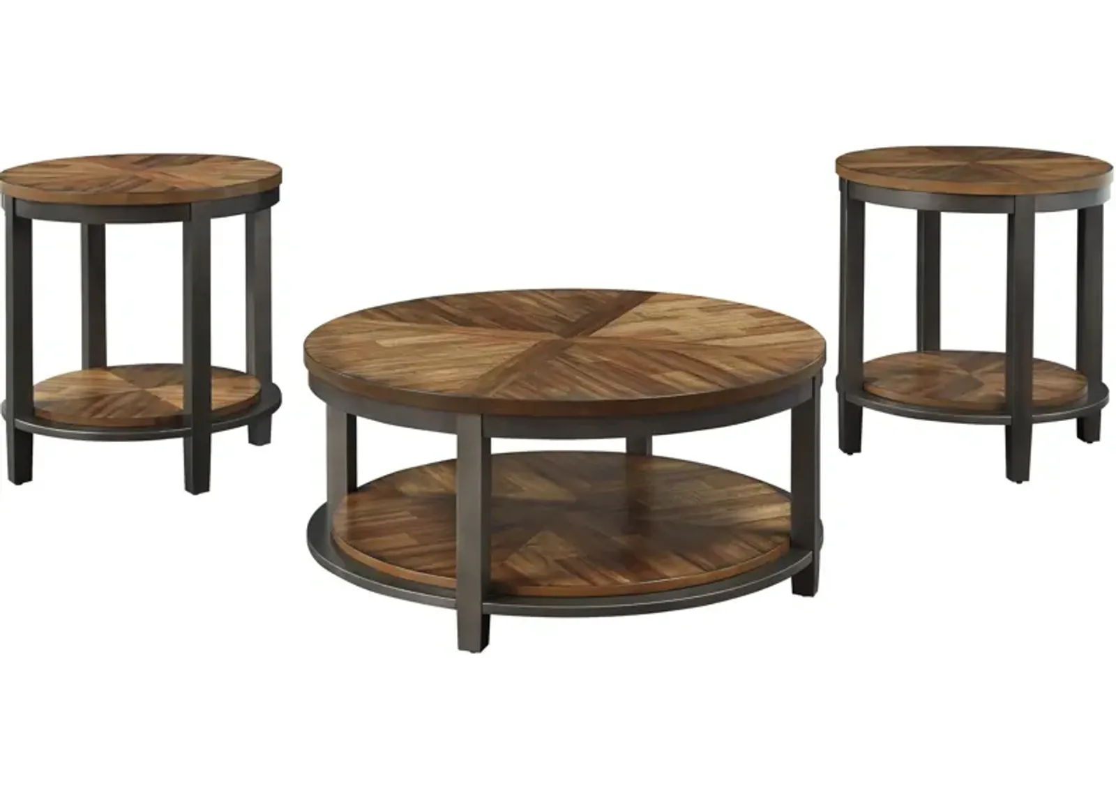 Ashley Furniture | Roybeck Set of 3 Coffee Tables | Light Brown