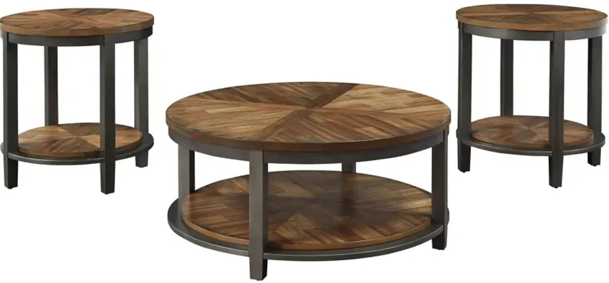 Ashley Furniture | Roybeck Set of 3 Coffee Tables | Light Brown