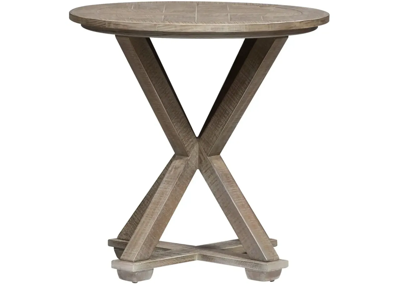 | Parkland Falls Round End Table | Weathered Taupe