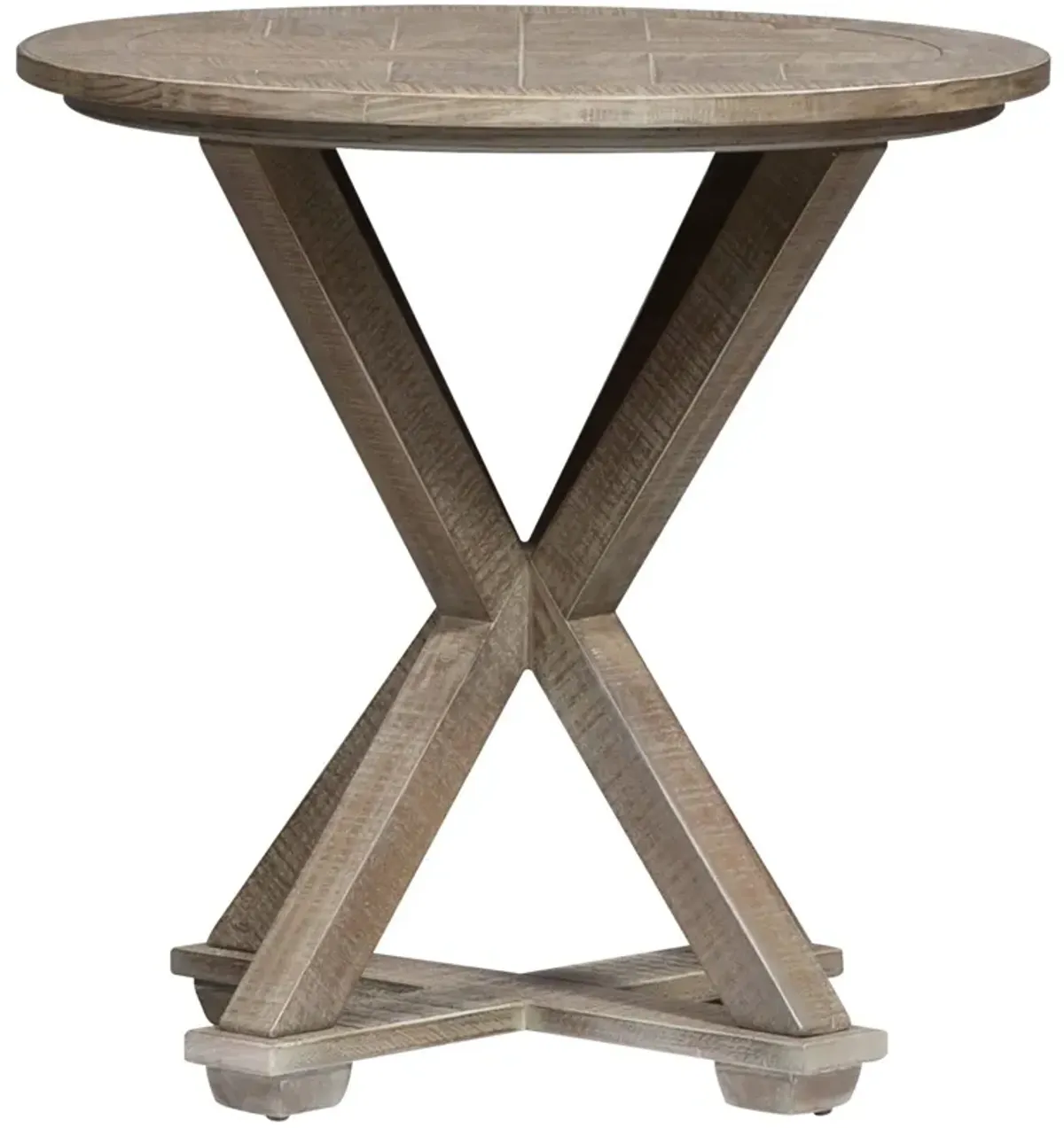 | Parkland Falls Round End Table | Weathered Taupe