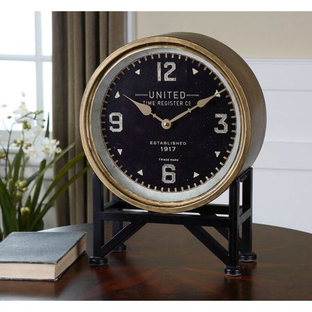 Shyam Brass Table Clock