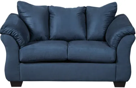 Marcy Blue Loveseat Sofa