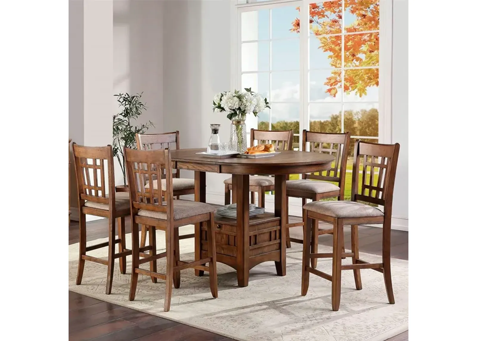 | Santa Rosa II 5 Piece Pub Dining Set | Antique Honey