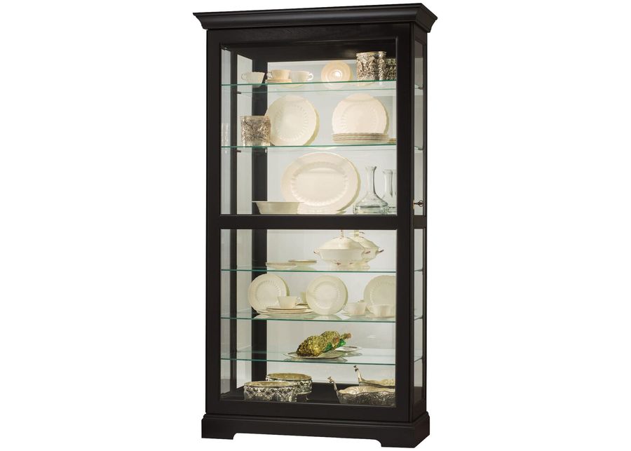 Howard Miller | Tyler Curio Cabinet | Black Satin