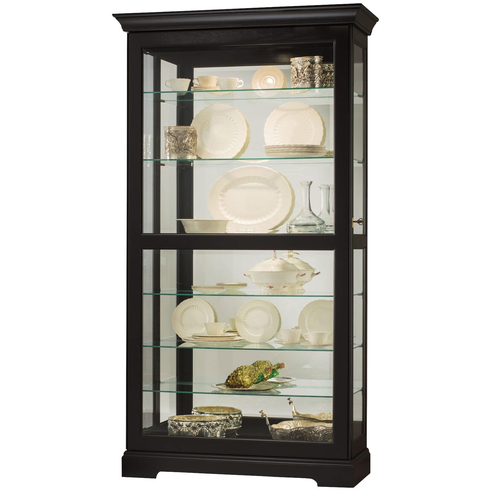 Howard Miller | Tyler Curio Cabinet | Black Satin