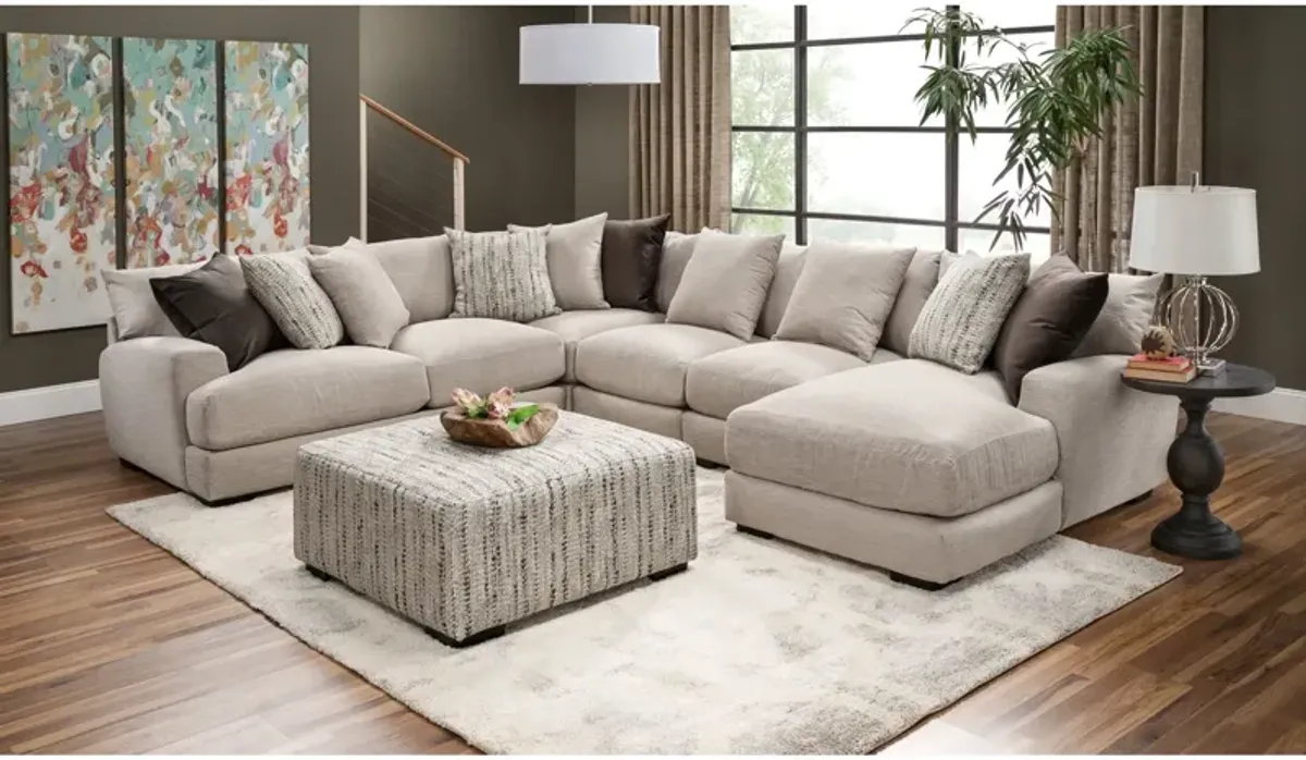 Wake 5 Piece Right Chaise Sectional