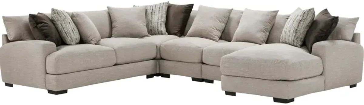 Wake 5 Piece Right Chaise Sectional