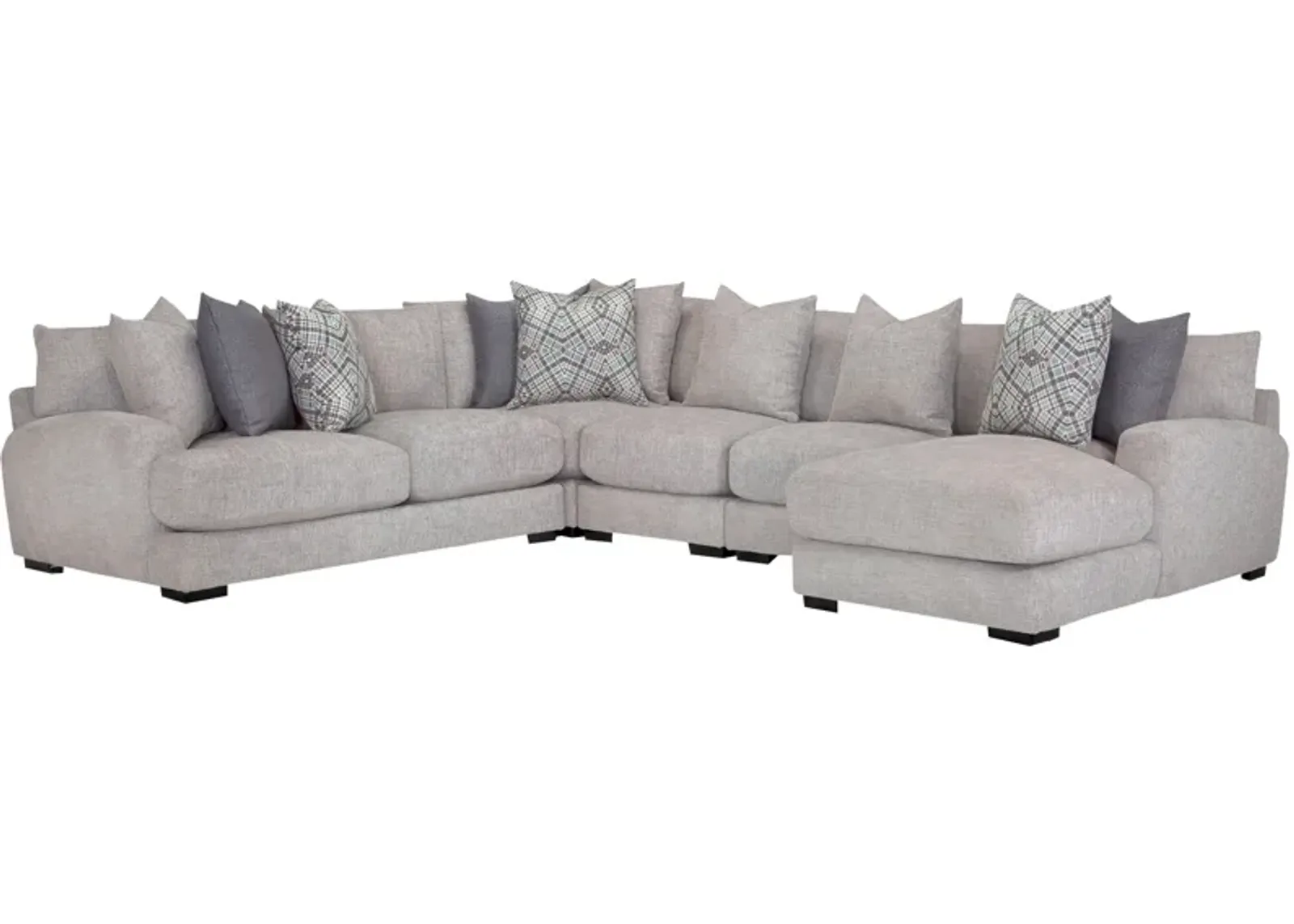 Wake 5 Piece Right Chaise Sectional