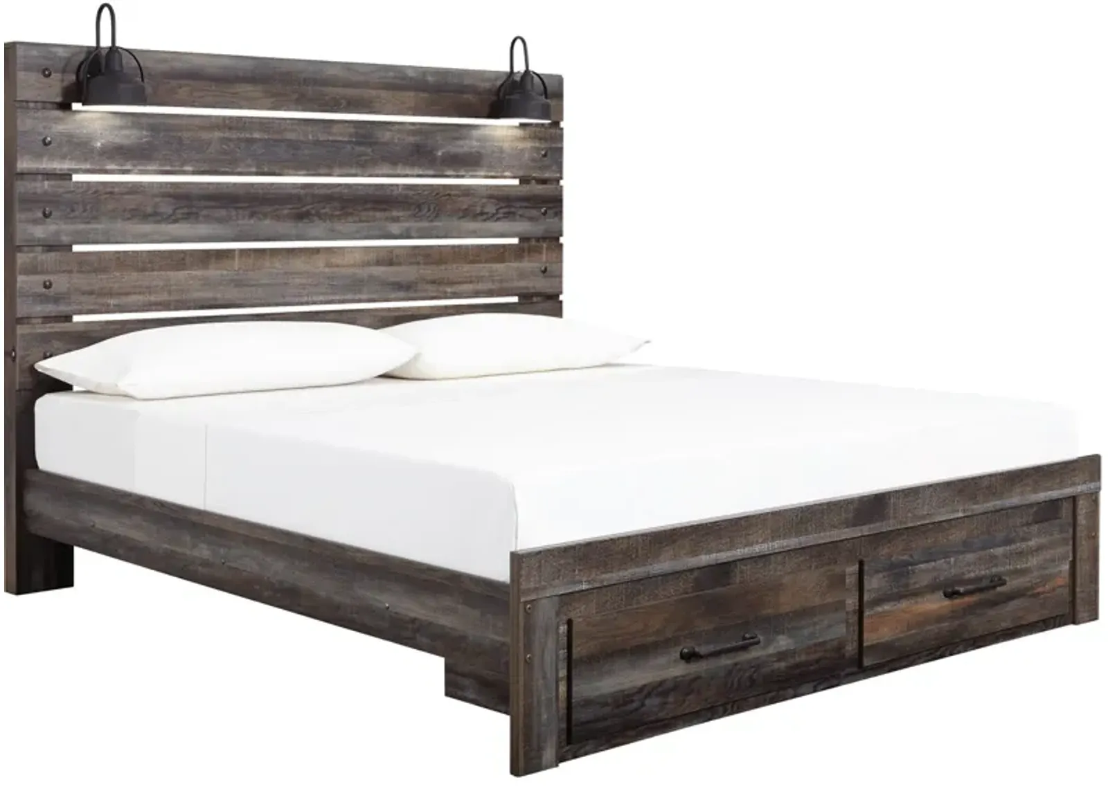 Ashley Furniture | King Drystan Storage Bed | Brown