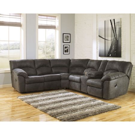 Grover Gray 2 Piece Reclining Sectional Sofa