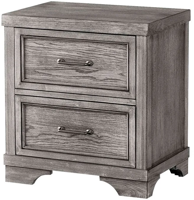 Foundry Brushed Pewter Nightstand