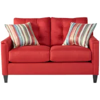 Plateau Red Loveseat Sofa