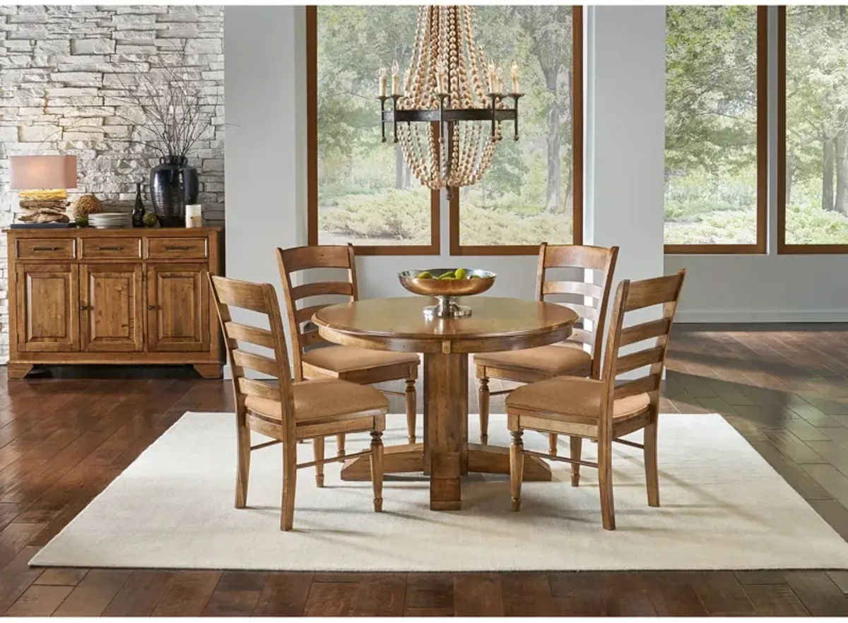 | Bennett 5 Piece Round Dining Set | Smokey Quartz