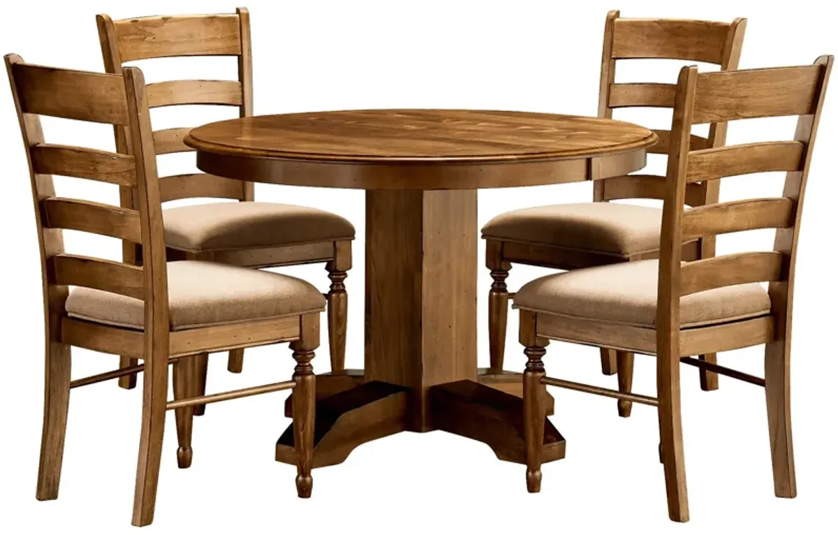 | Bennett 5 Piece Round Dining Set | Smokey Quartz