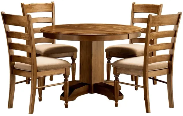 A America Bennett 5 Piece Round Dining Set