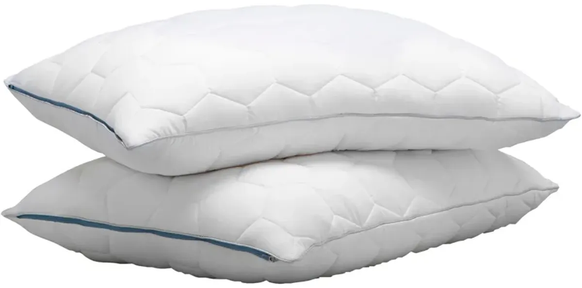 | Queen Aero Fit Back and Stomach Sleeper Pillow | Bright White