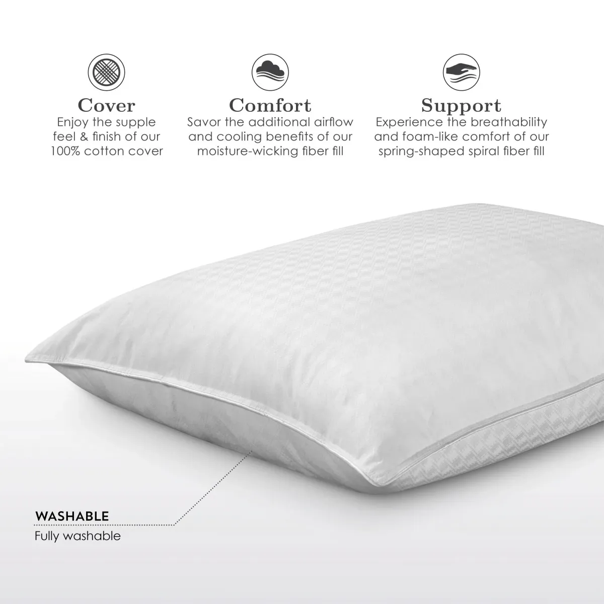 Fabrictech Cooling Memory Fiber Pillow