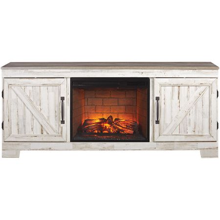 Aspen White 64" Fireplace Console