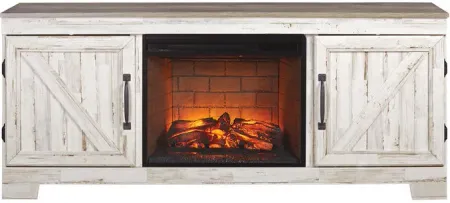 Aspen White 64" Fireplace Console