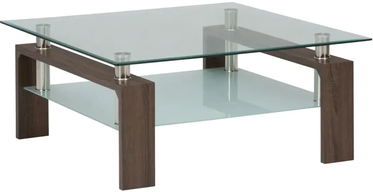 | Compass Square Coffee Table | Brown