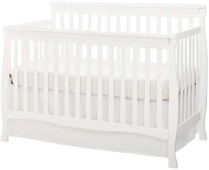 Emery White Slat Crib