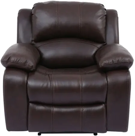 Ender Brown Leather Recliner Chair