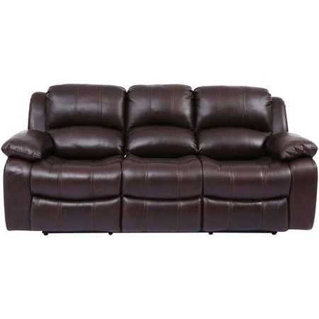 Ender Brown Leather Power+ Reclining Sofa