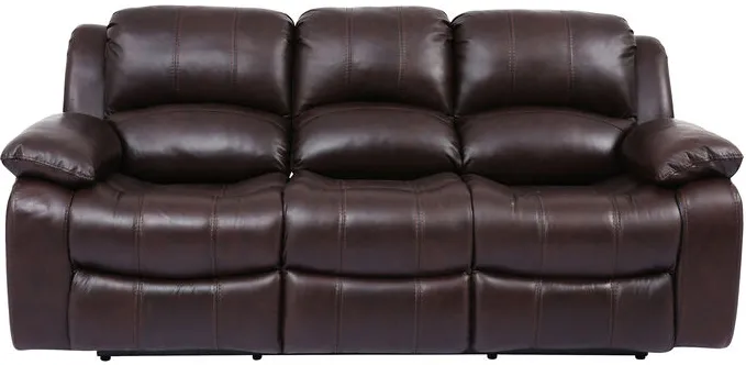 Ender Brown Leather Power+ Reclining Sofa