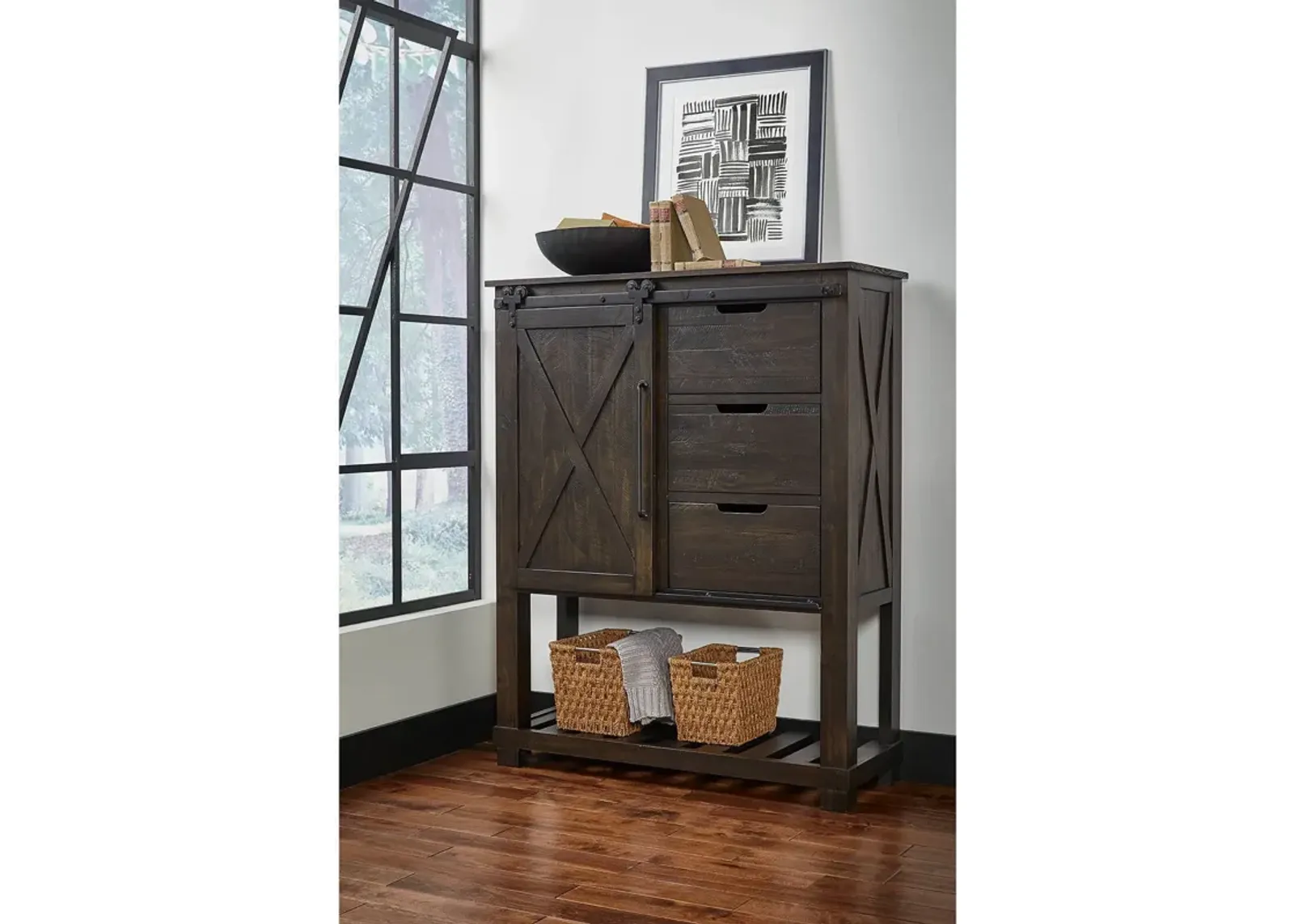 | Sun Valley Barn Door Chest | Charcoal