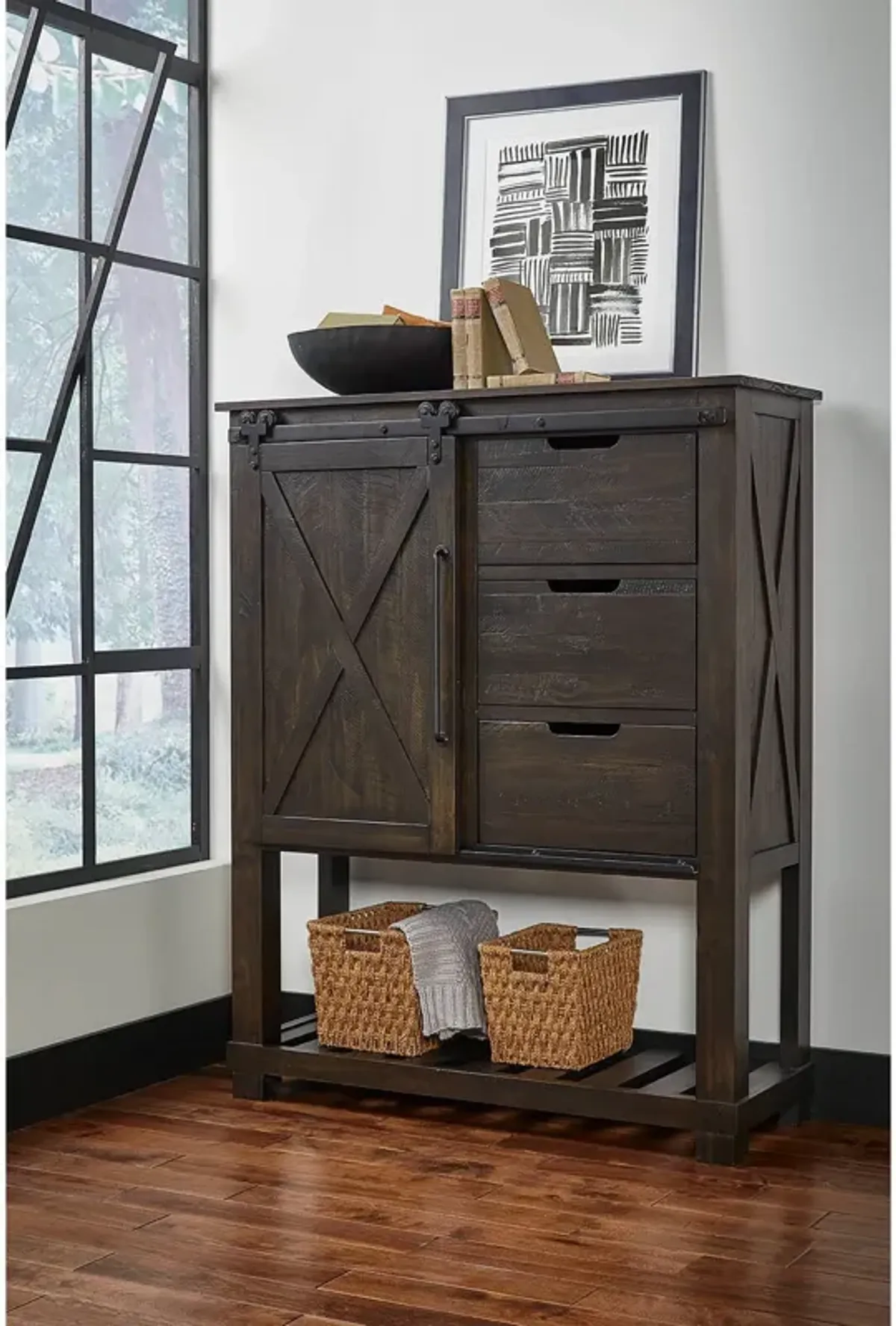 | Sun Valley Barn Door Chest | Charcoal