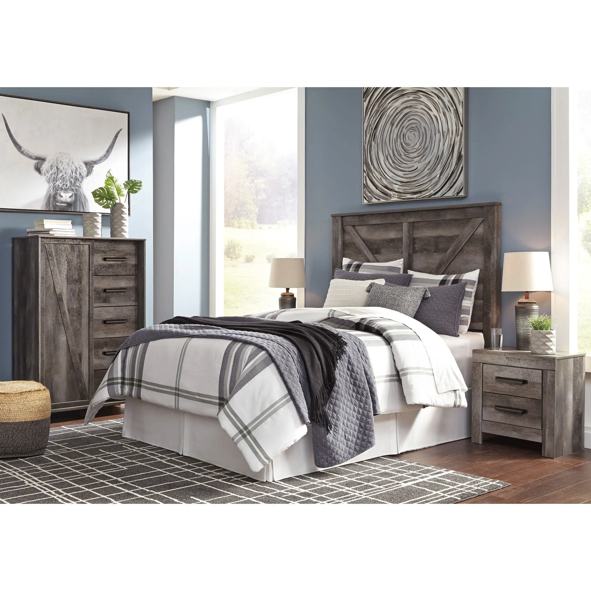 Ashley Furniture | Queen Wynnlow Panel Headboard | Gray