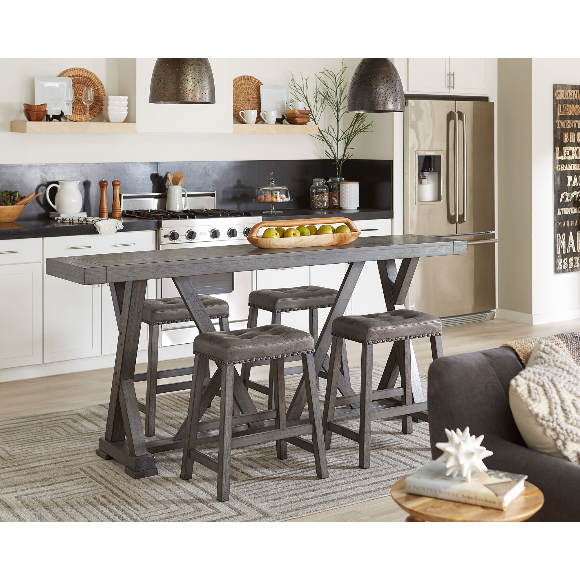 Progressive Furniture | Fiji Counter Table | Harbor Gray