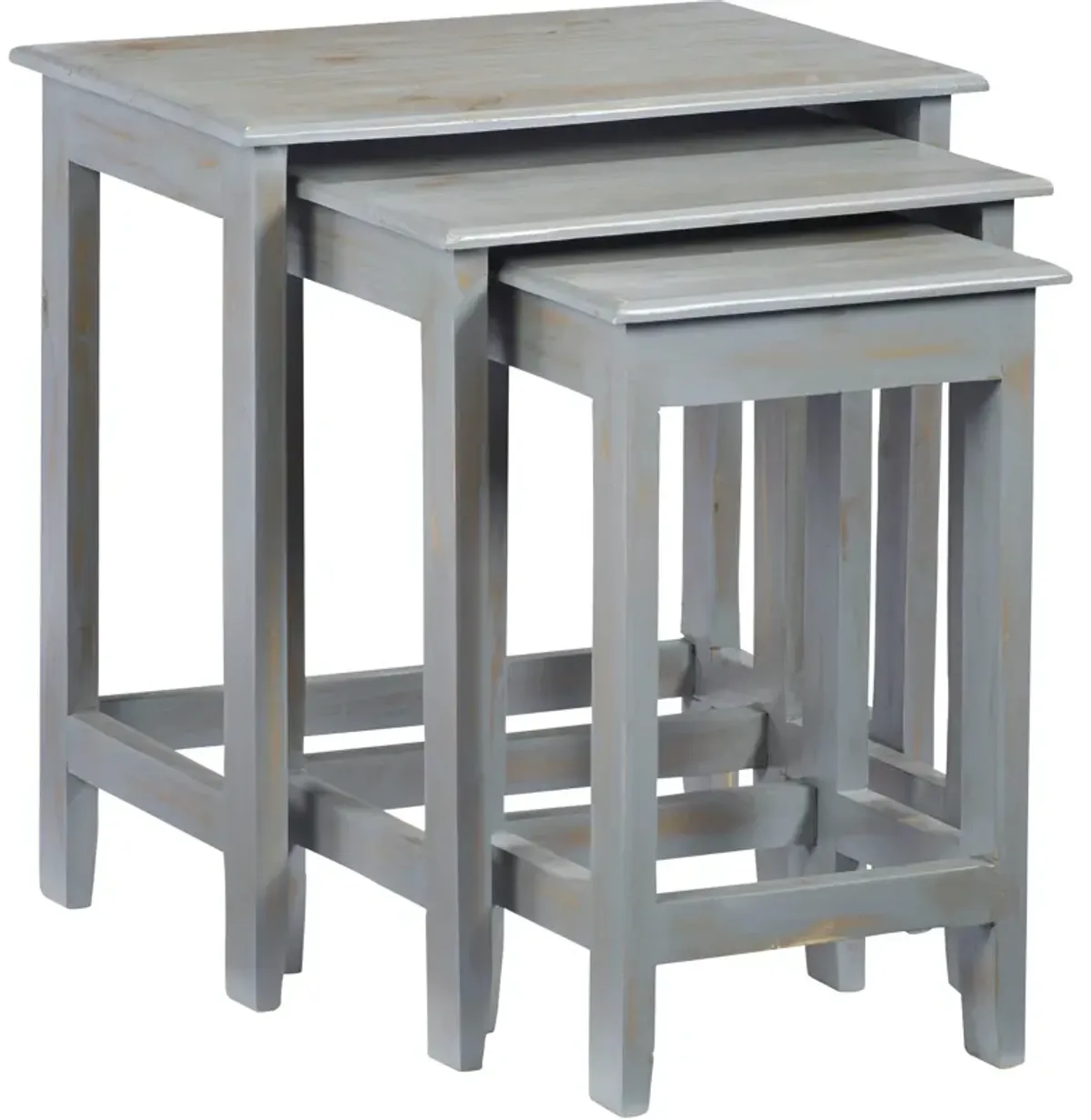 | Logan Set of 3 Nesting Tables | Rustic Gray