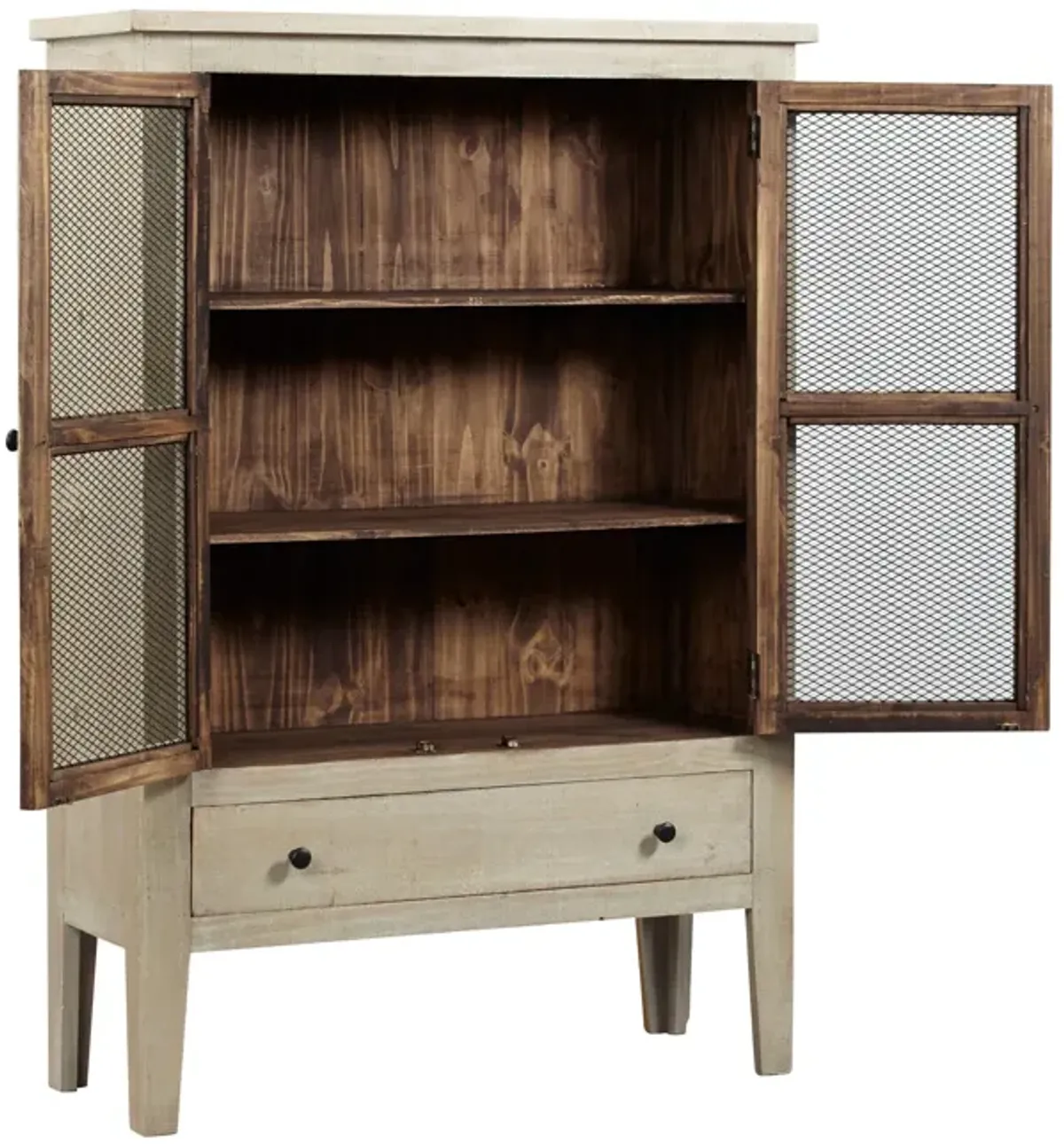 | Isabella Display Cabinet | Washed Linen/Pine