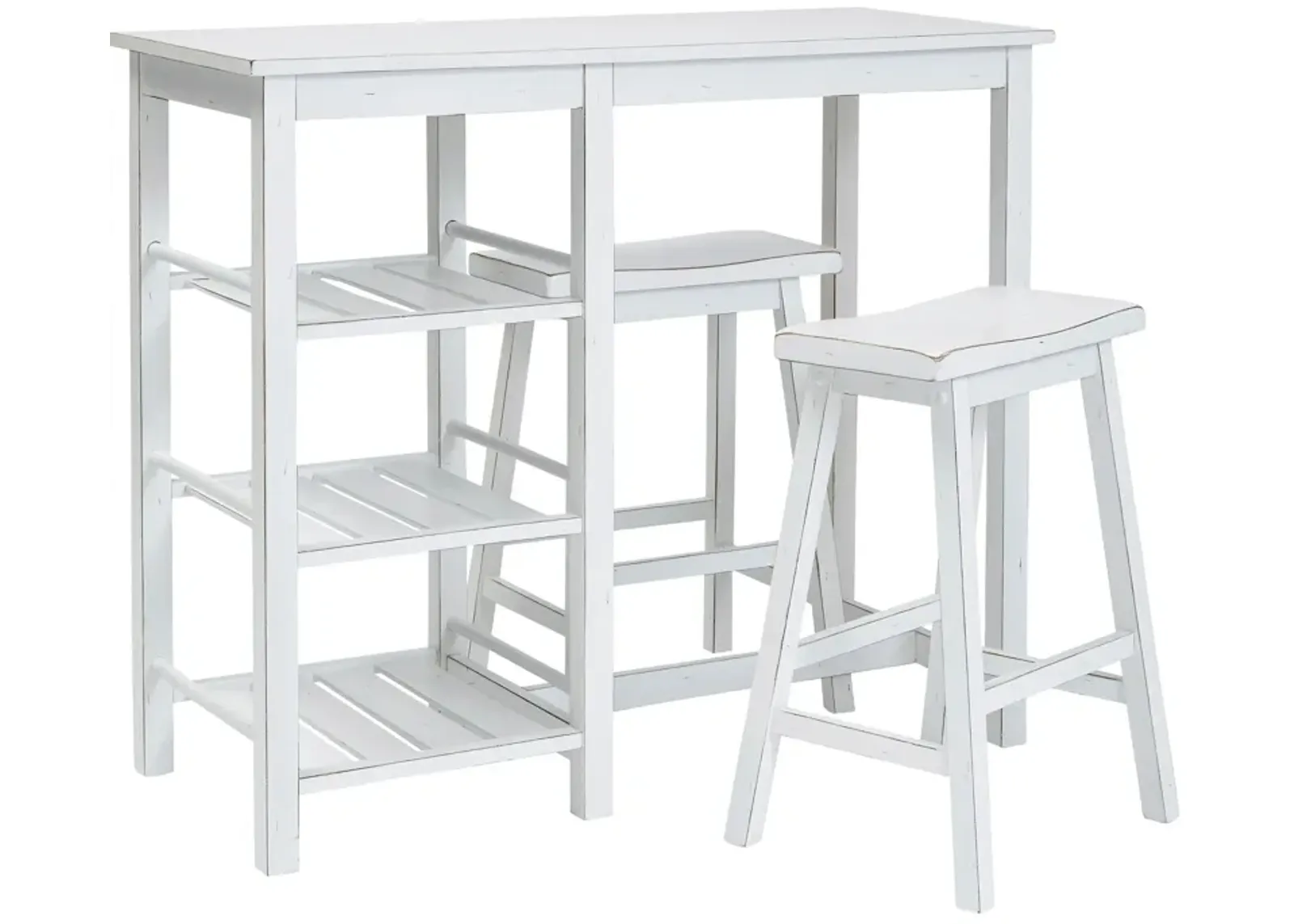 | Breakfast Club 3 Piece Counter Dining Set | Chalk White