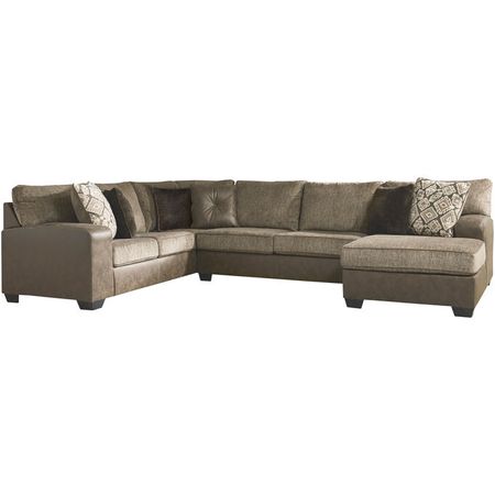 Abalone Chocolate Right Chaise Sectional Sofa