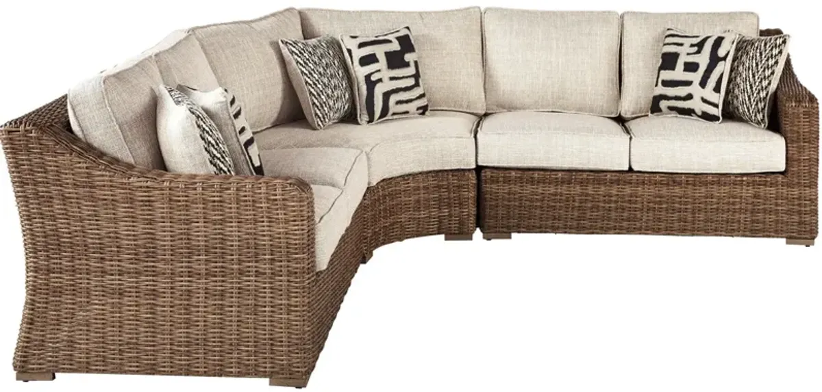 Ashley Furniture | Beachcroft 3 Piece Sectional | Beige