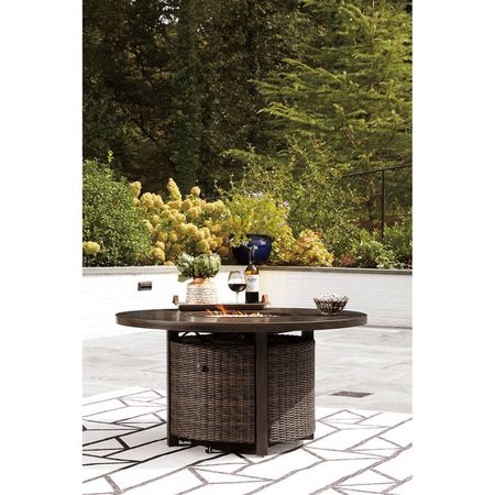 Paradise Trail Brown Fire Pit Table