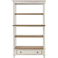 Realyn White Bookcase