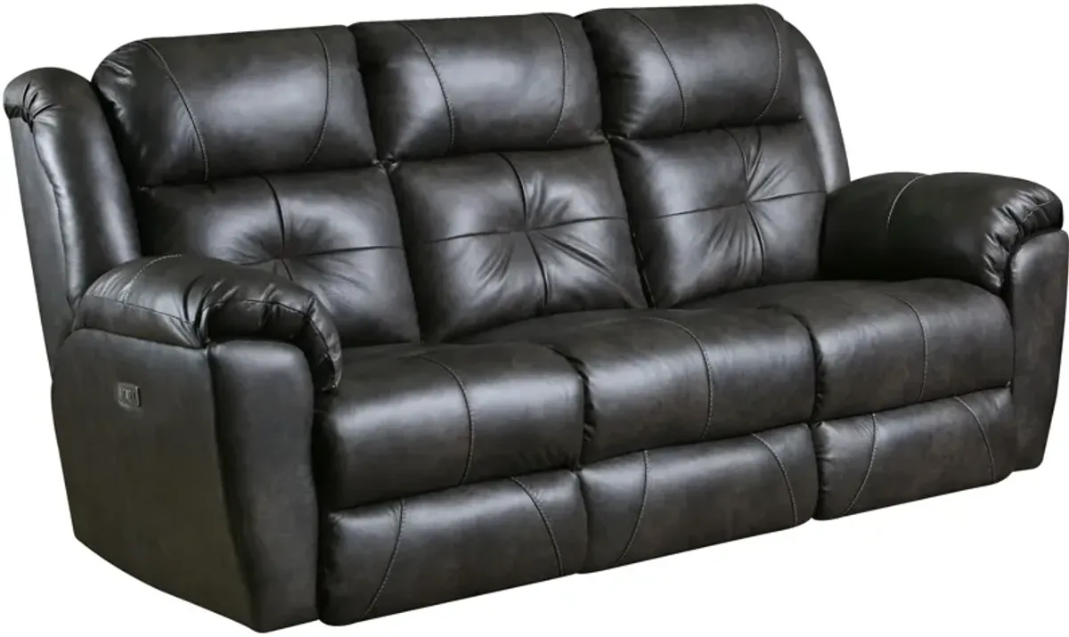 Southern Motion | Vista Leather Power Plus Reclining Sofa | Slate