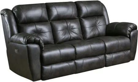 Vista Slate Leather Power+ Reclining Sofa