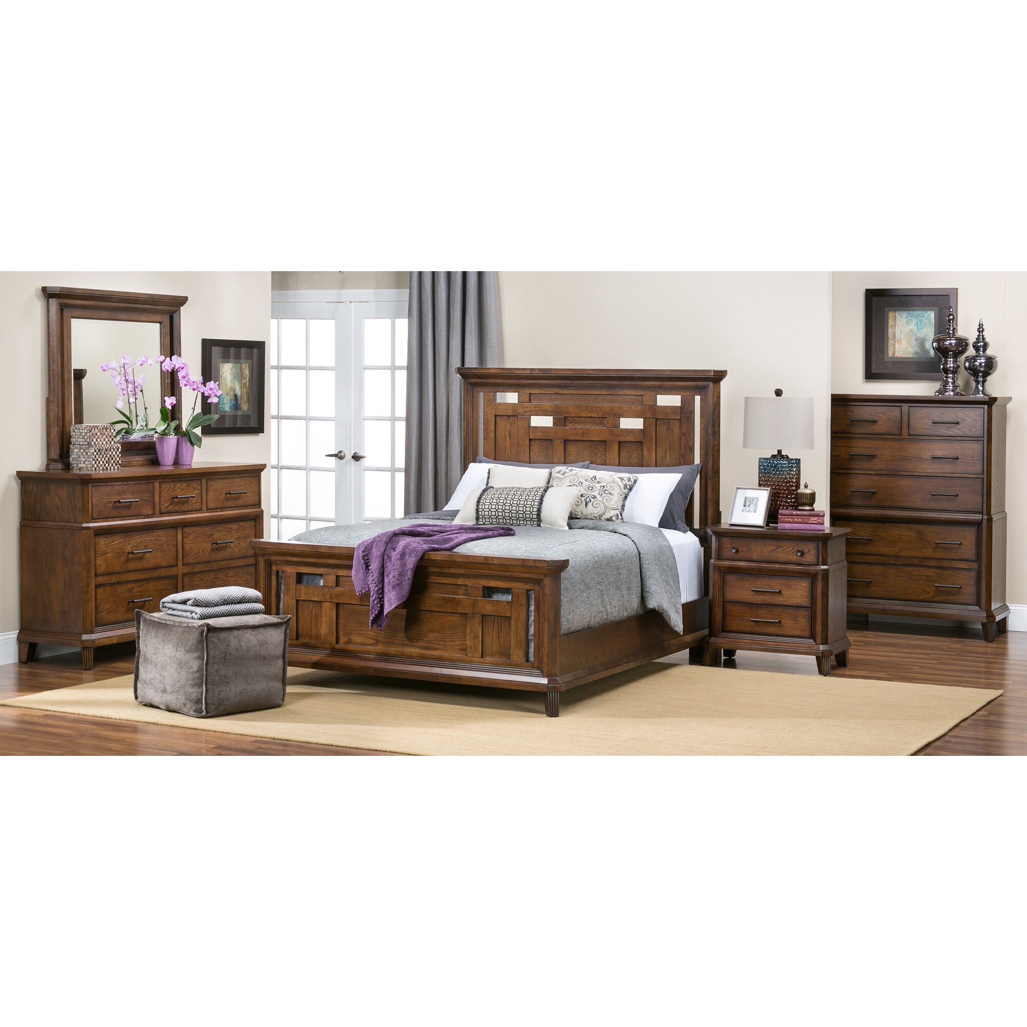 Davis Direct | King Acorn Hill 4 Piece Room Group | Brown