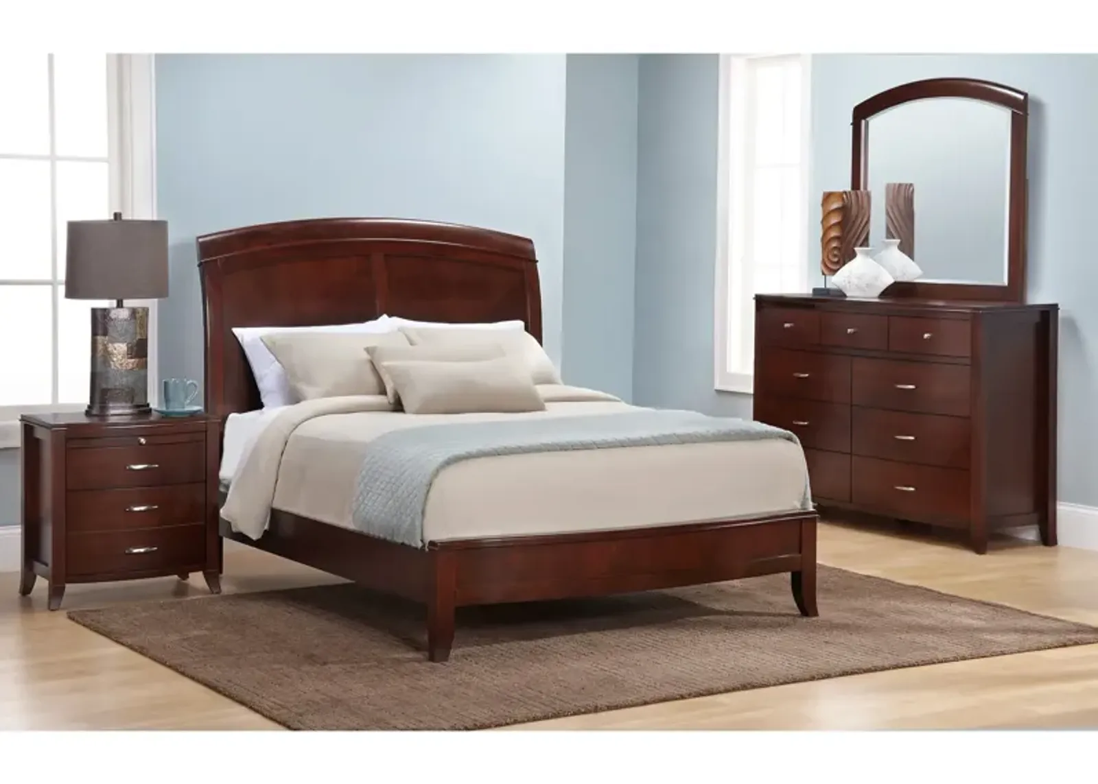 | California King Brighton 4 Piece Room Group | Cinnamon