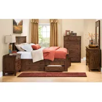 Sante Fe Chocolate King Panel Captains 4 Piece Room Group 