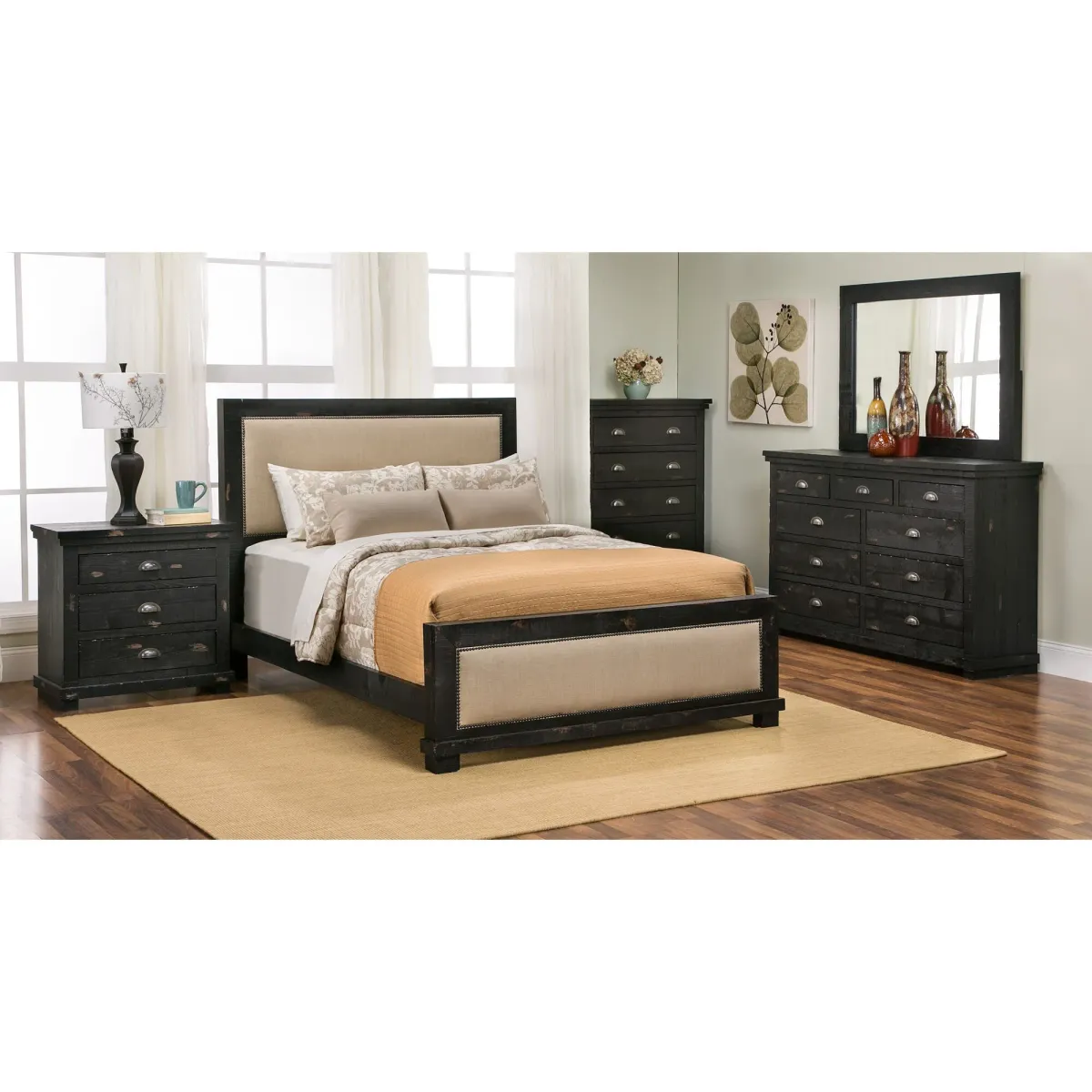 Willow Upholstered 4 Piece Room Group