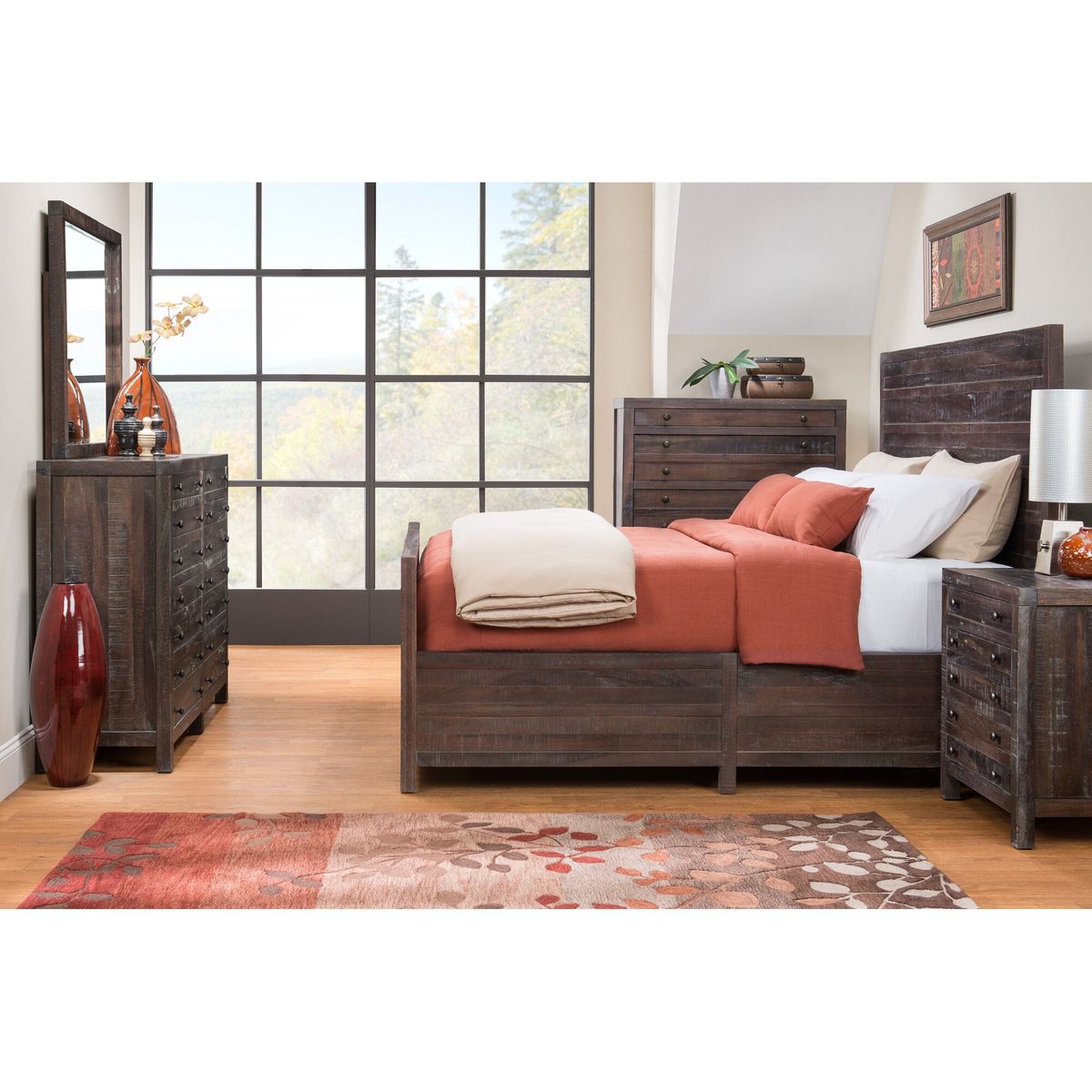 | King Townsend 4 Piece Room Group | Nutmeg