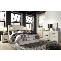 Cambeck Whitewash Twin Panel 4 Piece Room Group