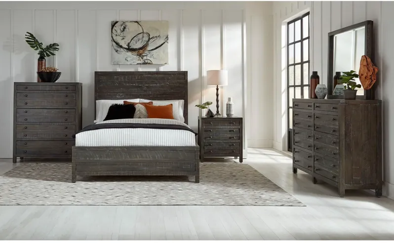 Modus Furniture International | California King Townsend 4 Piece Room Group | Gunmetal