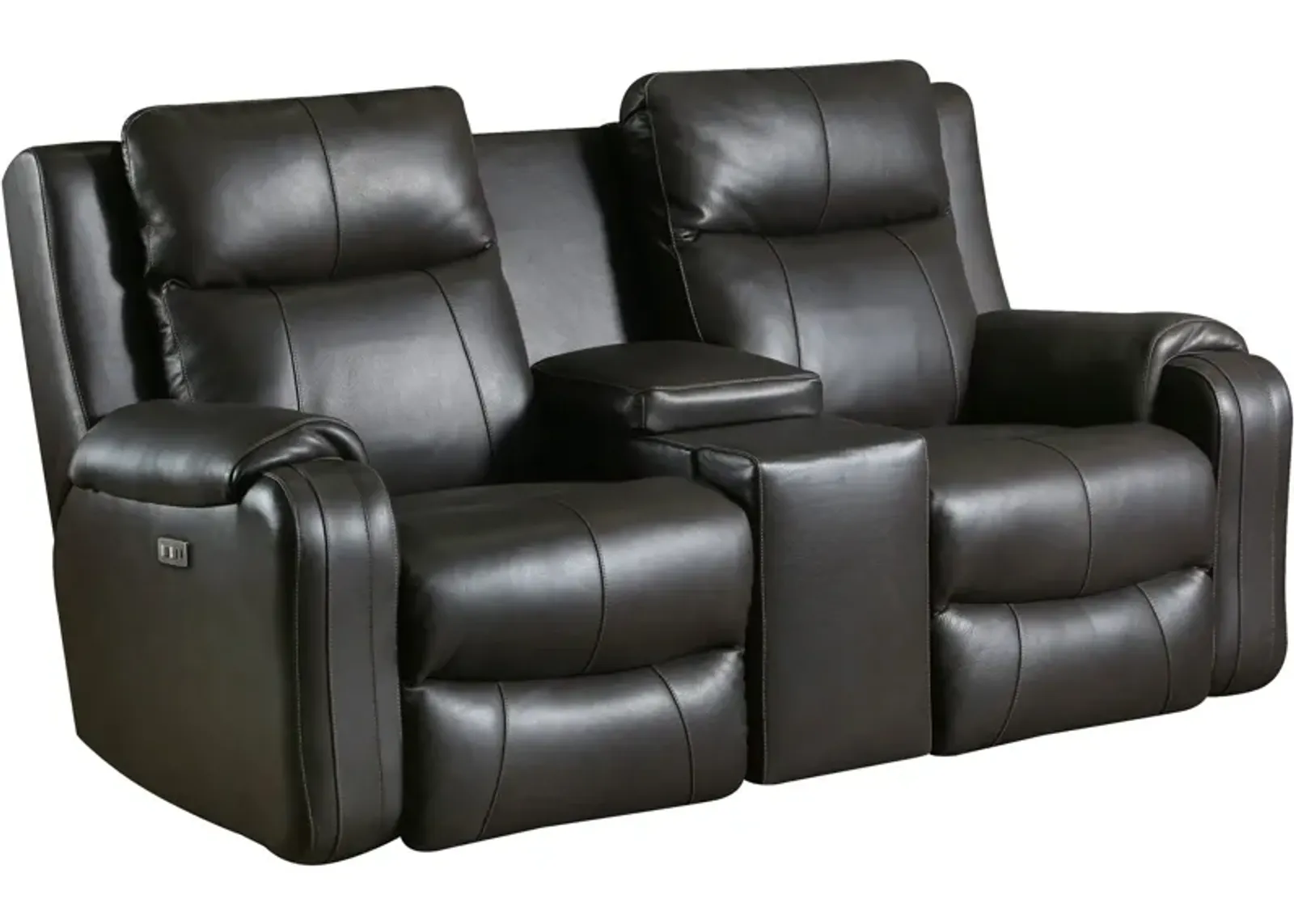 Contour Leather Power+ Reclining Next Level Console Loveseat