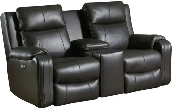 Southern Motion Contour Leather Power+ Reclining Next Level Console Loveseat